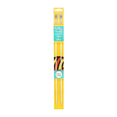 COLOURME KNITTING NEEDLE 35CM - 4.00MM ALUMINIUM