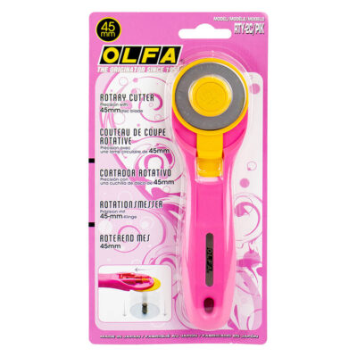 OLFA 45MM ROTARY CUTTER PINK RTY-2/C