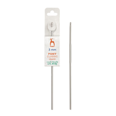 PONY CROCHET HOOK CLASSIC - 15CM X 3MM ALUMINIUM