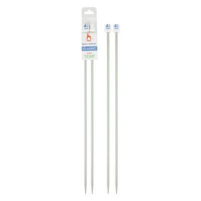 PONY STRAIGHT PAIR OF NEEDLES WITH ENDS 30CM