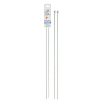 PONY STRAIGHT PAIR OF NEEDLES WITH ENDS 35CM