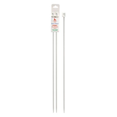 PONY STRAIGHT PAIR OF NEEDLES WITH ENDS