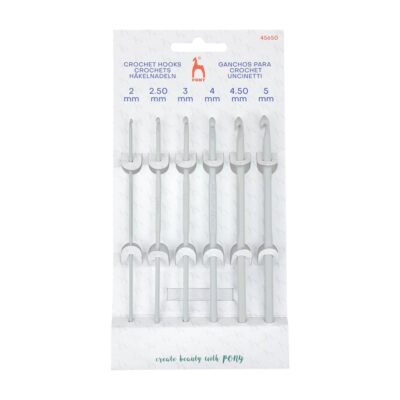 PONY CROCHET HOOKS SET 15CM ASST SIZES ALUMINIUM