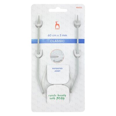 PONY CIRCULAR NEEDLES 60CM X 3MM