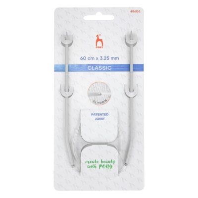 PONY CIRCULAR NEEDLES 60CM X 3.25MM