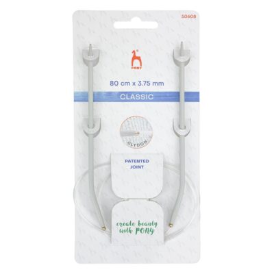 PONY CIRCULAR NEEDLES 80CM X 3.75MM ALUMINIUM
