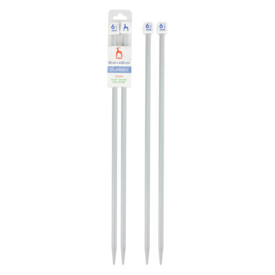 PONY STRAIGHT PAIR OF NEEDLES WITH ENDS