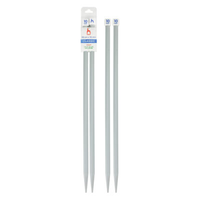PONY STRAIGHT PAIR OF NEEDLES WITH ENDS