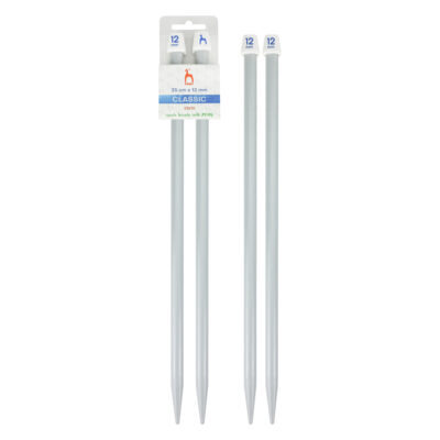 PONY STRAIGHT PAIR OF NEEDLES WITH ENDS