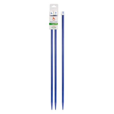 PONY STRAIGHT PAIR OF NEEDLES WITH ENDS 40CM X 9MM