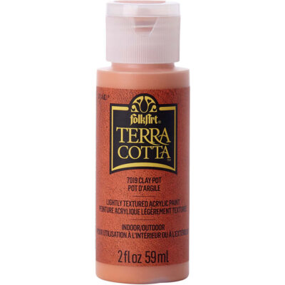 PLAID FOLKART TERRA COTTA TEXTURED PAINT 2OZ