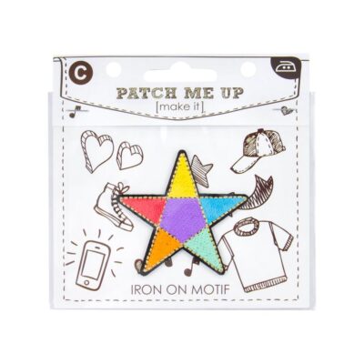 MOTIF IRON ON MULTI STAR 3PK
