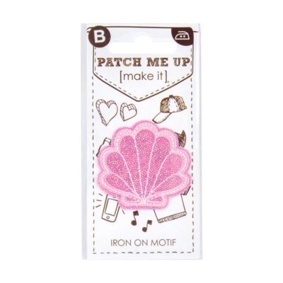 MOTIF IRON-ON FAN SHELL PINK 3PK