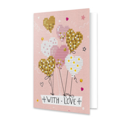 DIAMOND DOTZ LOVE BALLOONS DD GREETING CARDS