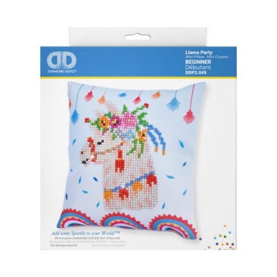 DIAMOND DOTZ LLAMA PARTY PILLOW 18 X 18CM (7 X 7IN