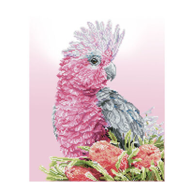 DIAMOND DOTZ PINK GALAH AND BANKSIA