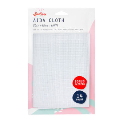 SEW EASY HANGSELL AIDA CLOTH 36CM X 45CM 14 COUNT