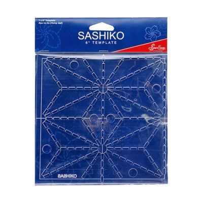 SASHIKO TEMPLATE 6 IN HEMP LEAF