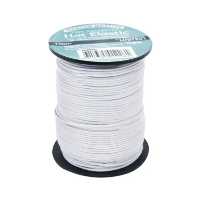UNI TRIM ELASTIC HAT WHITE 100M SPOOL
