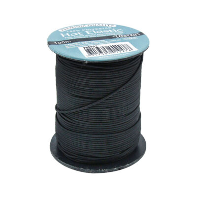 UNI TRIM ELASTIC HAT BLACK 100M SPOOL
