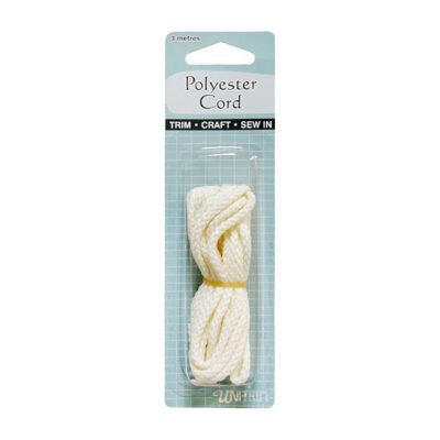 UNI TRIM CORD DRAWSTRING POLYESTER 3M CREAM