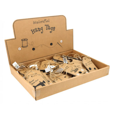 HANG TAGS W. BUTTONS / SEWING 60 PCS/DISPLAY BOX