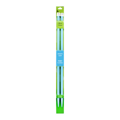 STRAIGHT PAIR OF NEEDLES WITH ENDS 40CM X 10MM