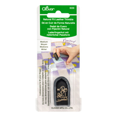CLOVER NATURAL FIT LEATHER THIMBLE MEDIUM