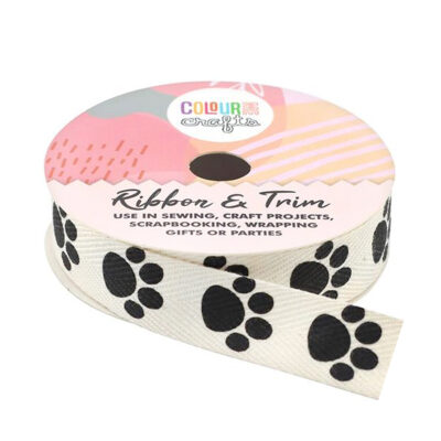 COLOURME PRINTED COTTON RIBBON 15MM X 5M