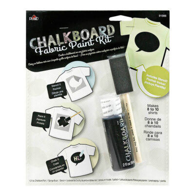 PLAID CHALKBOARD FABRIC PAINT KIT