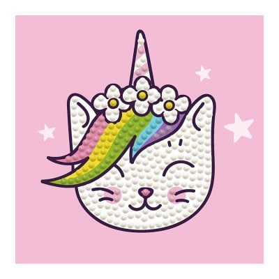 DIAMOND DOTZ 10.20CM X 10.20CM - UNI PUSS