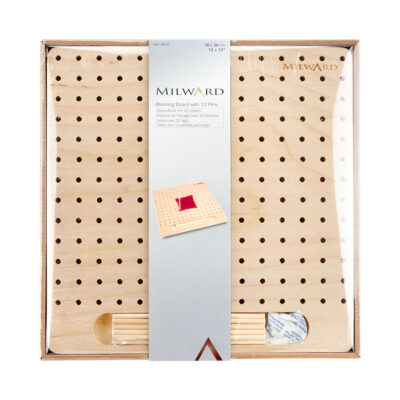 MILWARD BLOCKING BOARD W. 12PINS/PLYWOOD/2X30X30CM