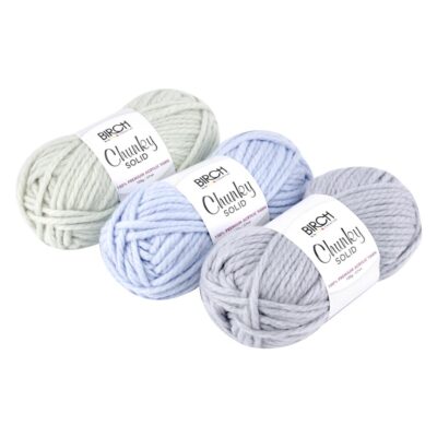BIRCH CHUNKY KNITTING YARN 100% ACRYLIC 100G - 6PK